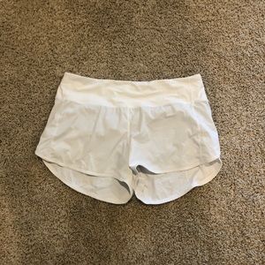 Lululemon speed up shorts white 4in size 10